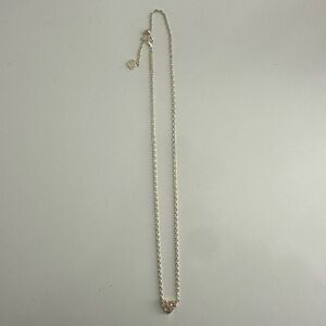 Kendra Scott gold & pink heart necklace